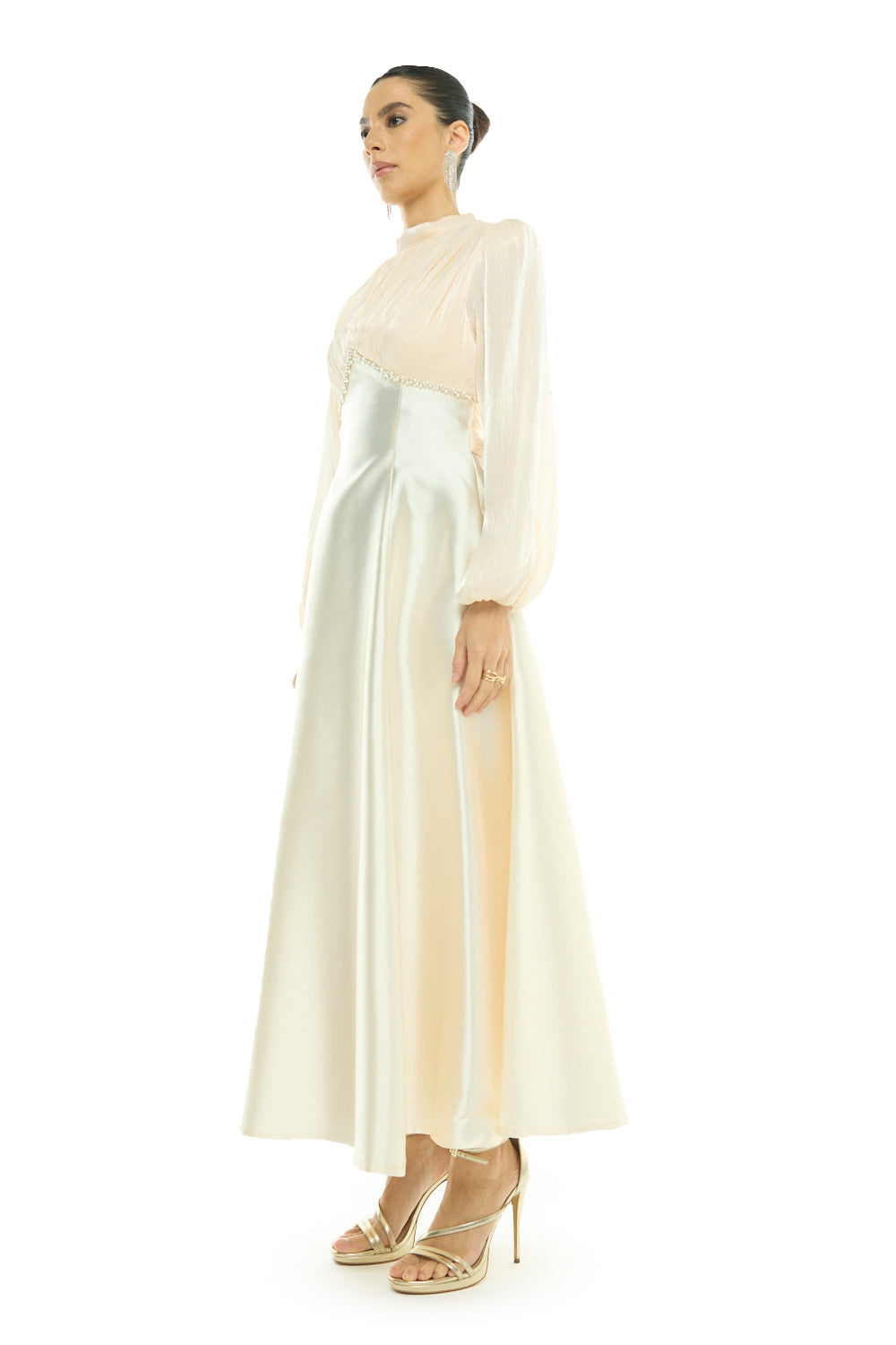 Beaded Empire Waist Gown