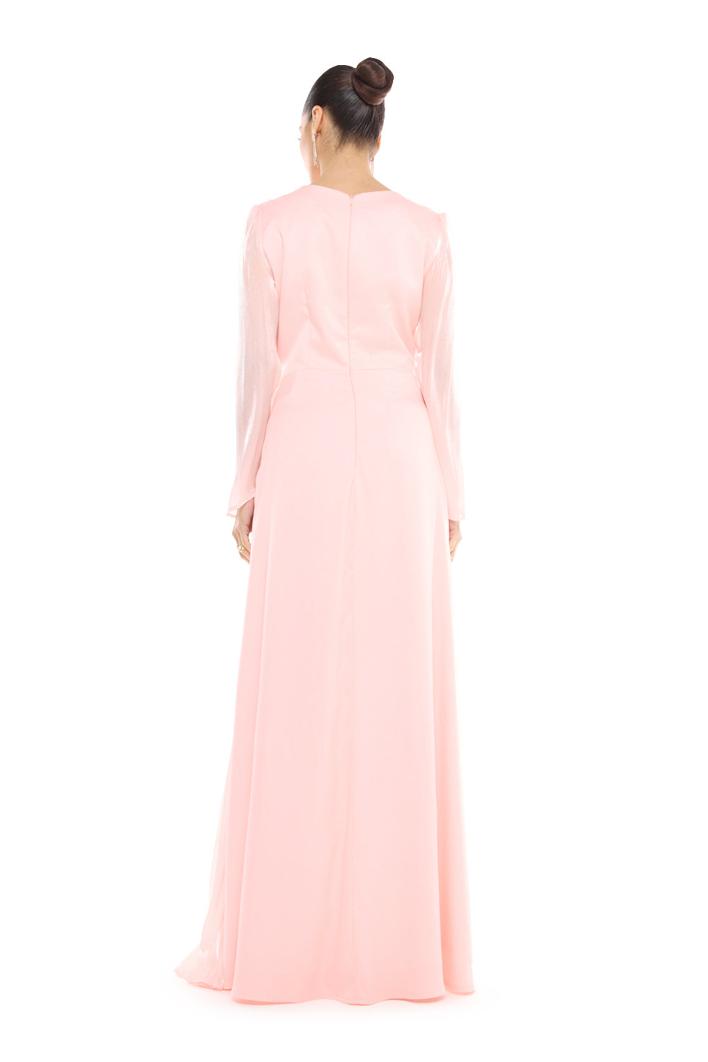 Asymmetric Draped Waist Gown