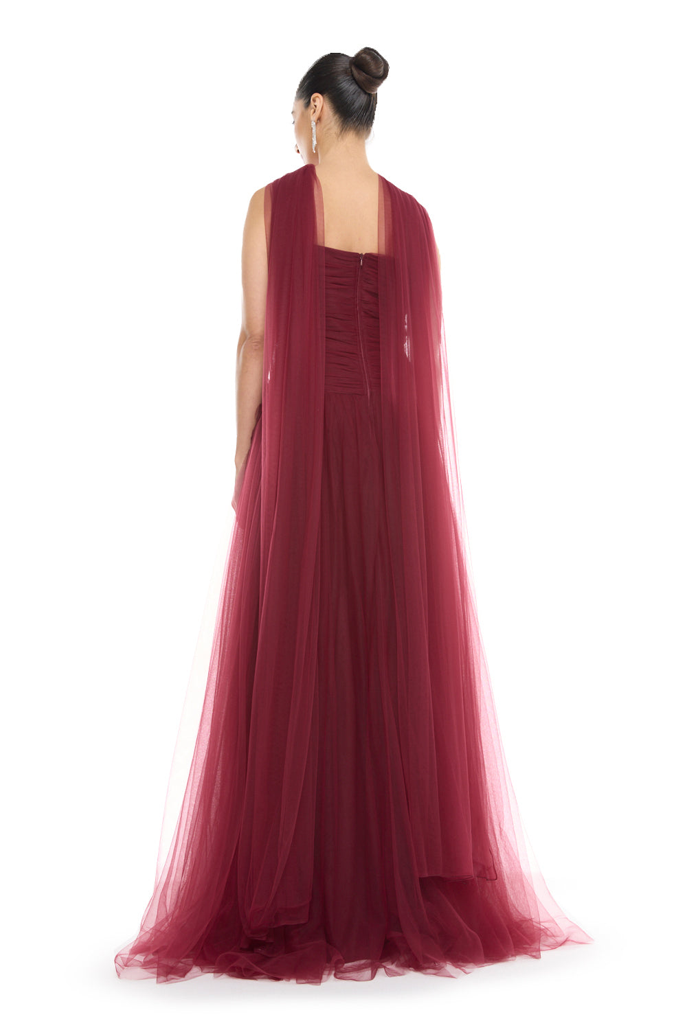 Floral Waist Halter Gown