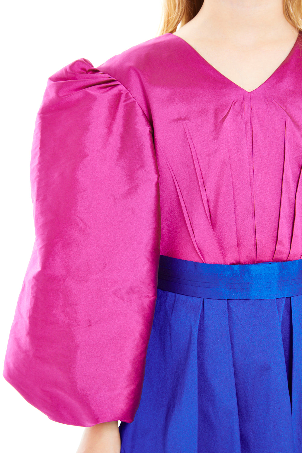 Duchess Sleeve Colorblock Gown