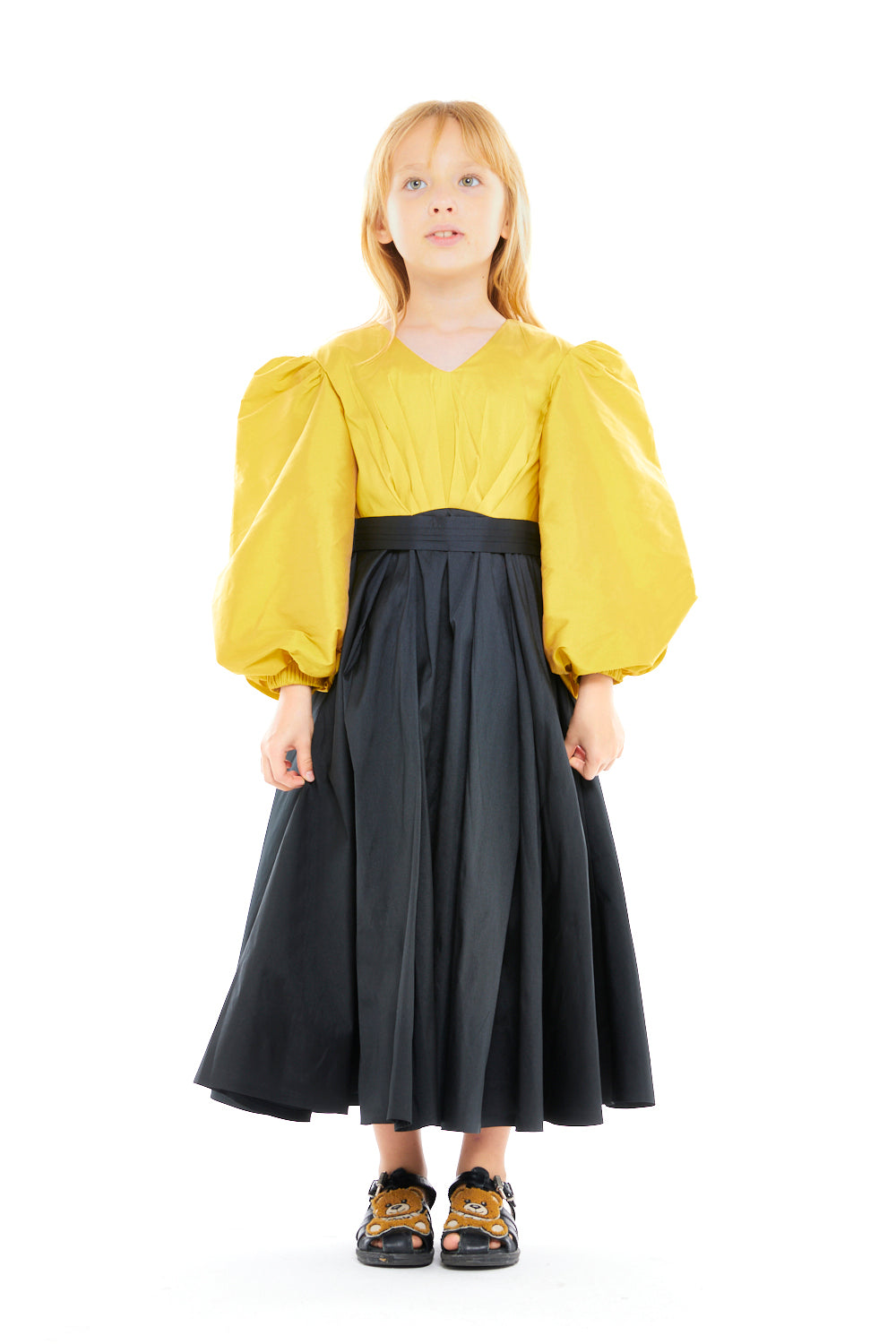 Duchess Sleeve Colorblock Gown