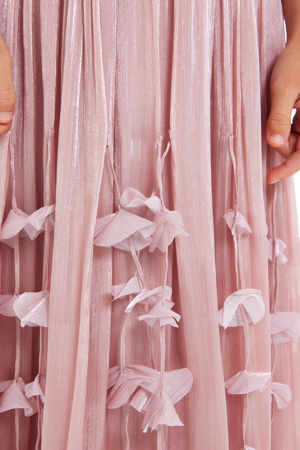 Falling Petals Pleated Dress