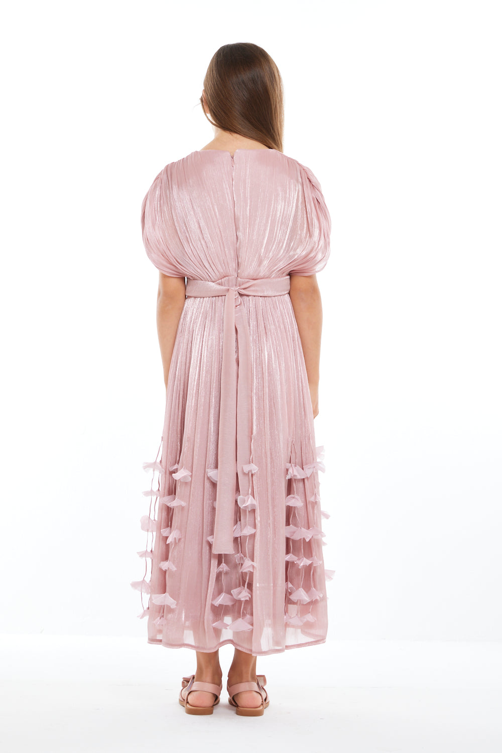 Falling Petals Pleated Dress