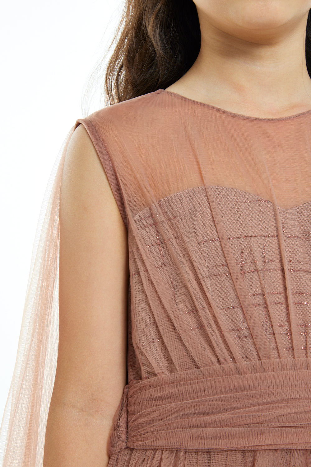 Gilded Veil Cape Gown