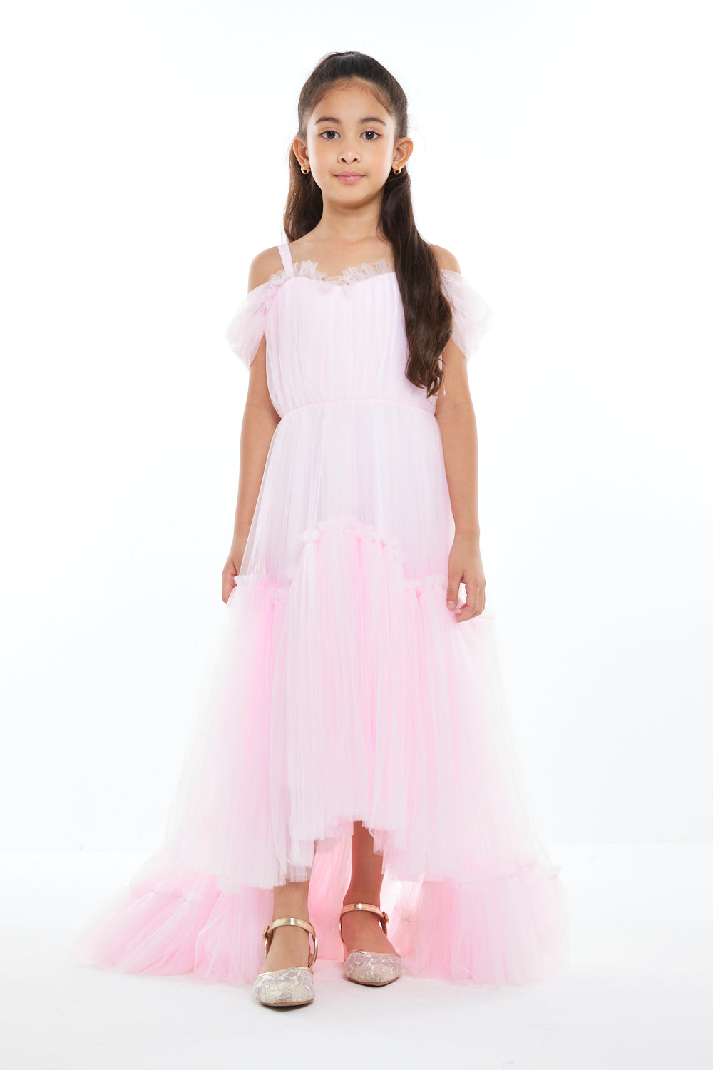 Whisper Tulle Cascade Dress