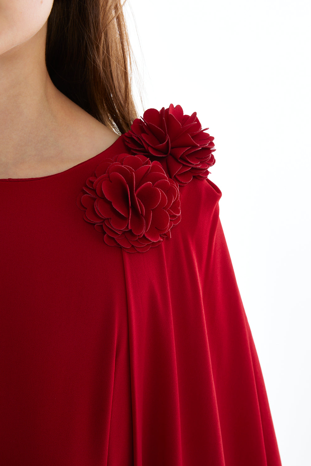 Floral Cape Sleeve Dress