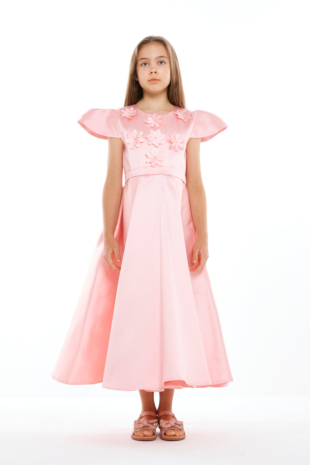 Floral Petal Sleeve Dress