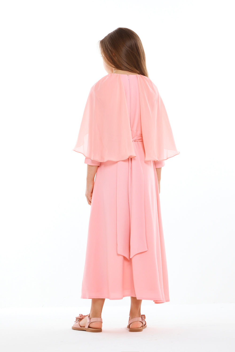 Midnight Sapphire Cape Dress