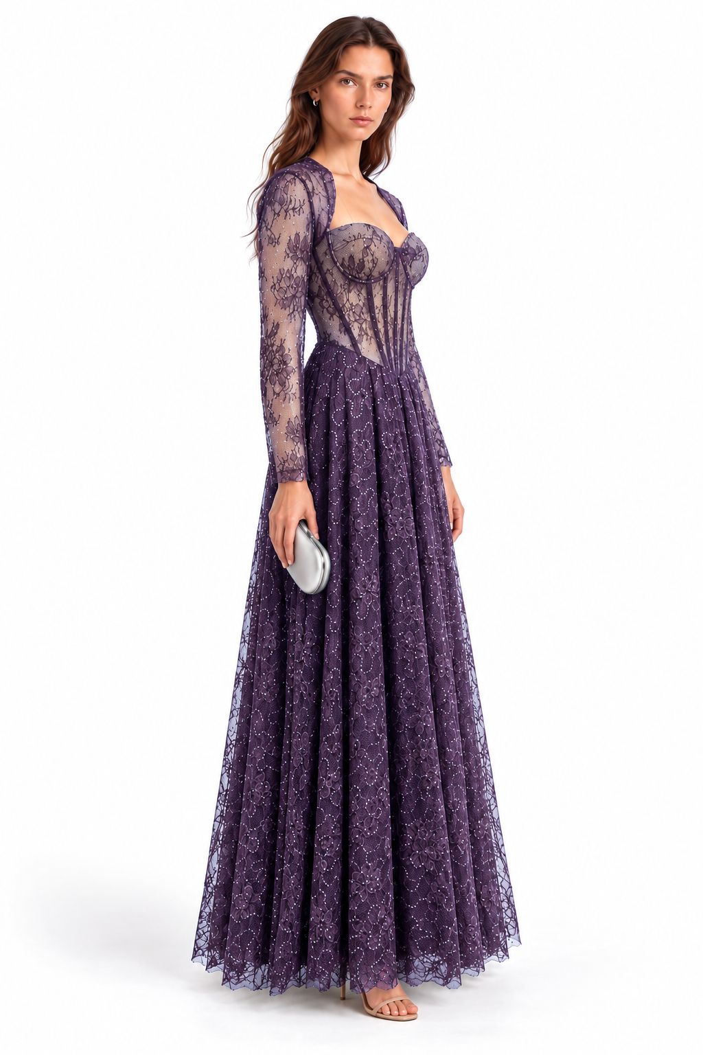 "Amara" Lace Corset Detachable Top Gown