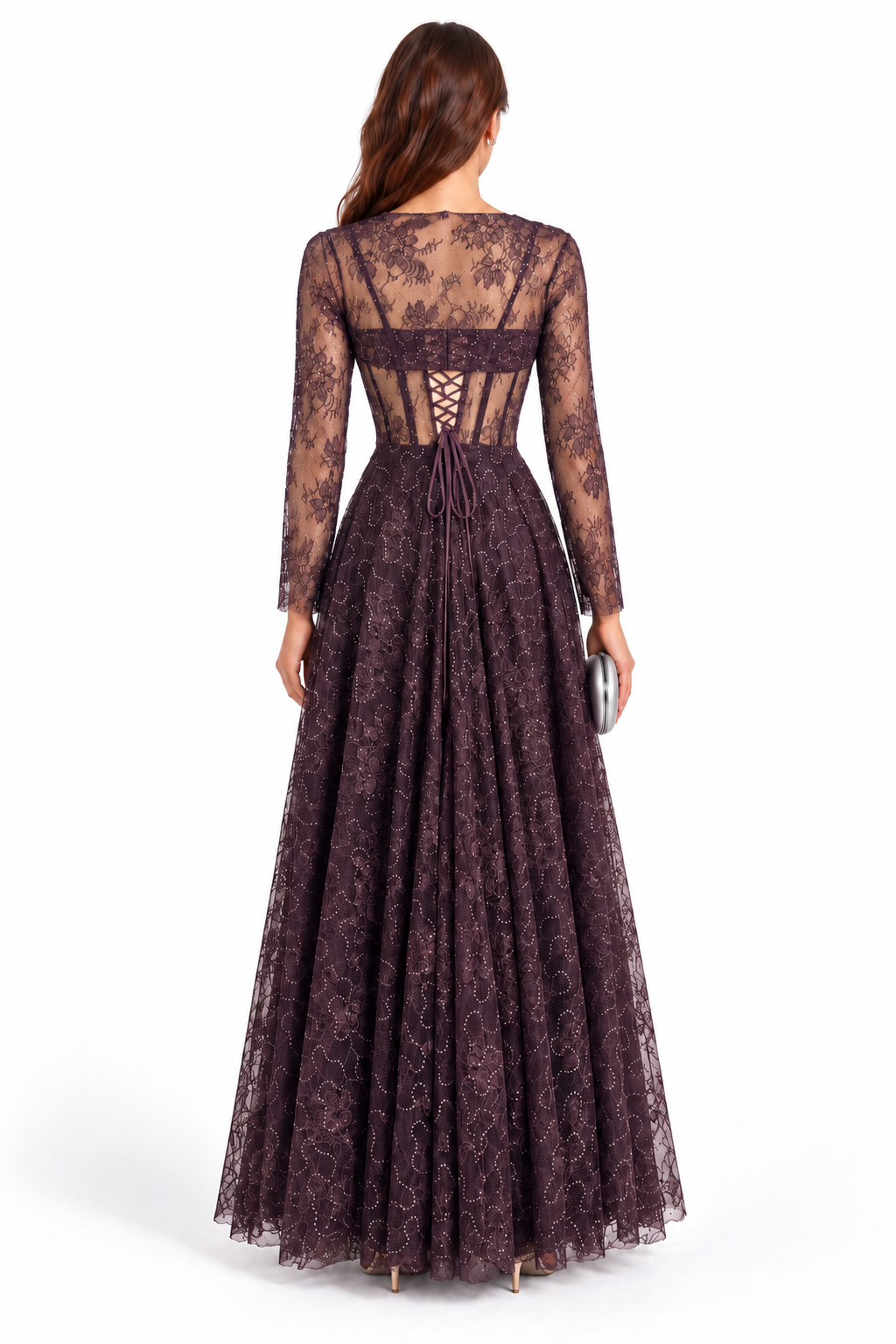 "Amara" Lace Corset Detachable Top Gown
