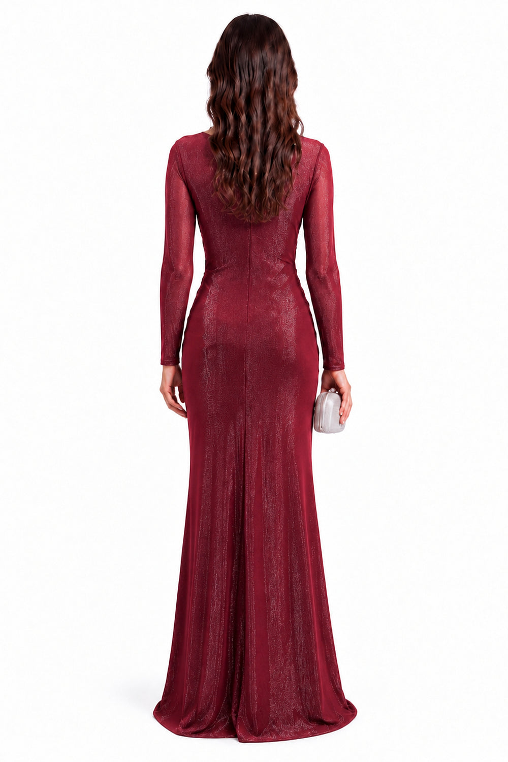 "Ayla" Knotted Shimmer Jersey Dress