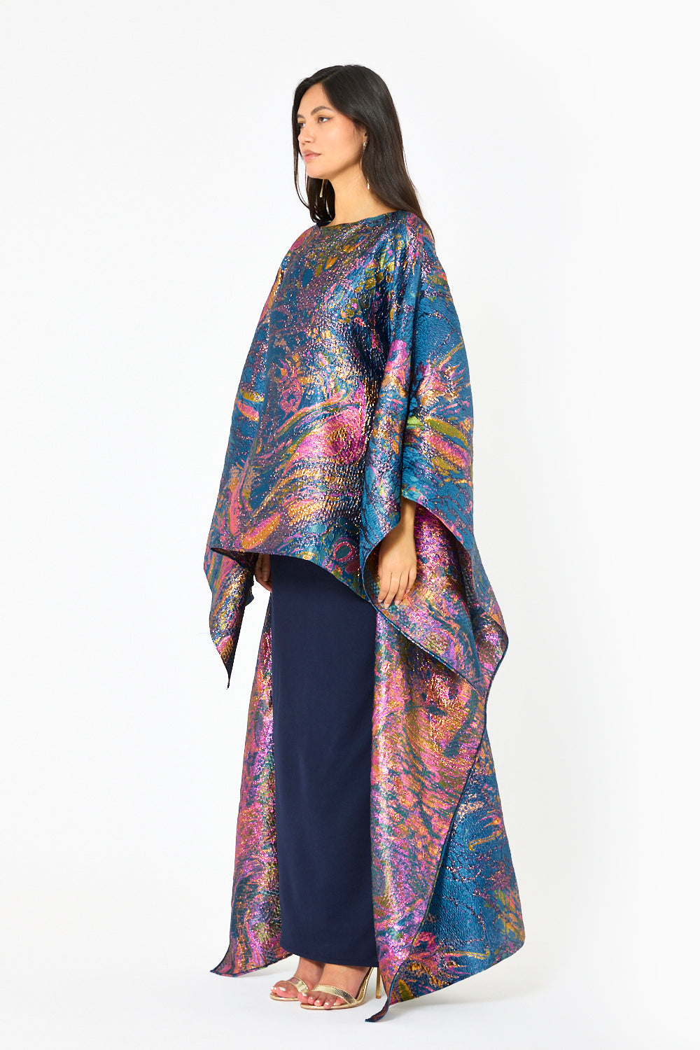 Abstract Print Layered Kaftan Set