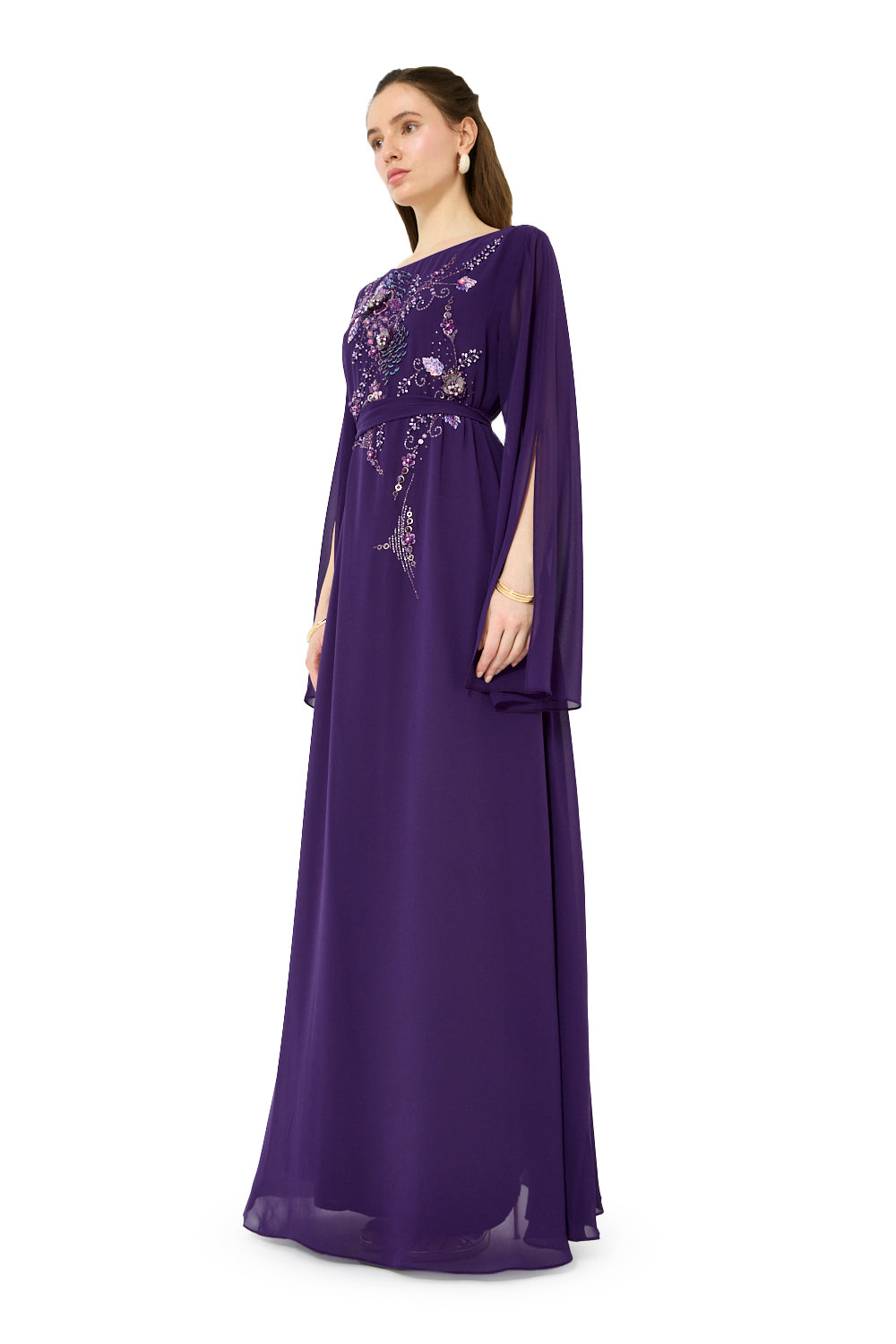 Split Sleeve Belted Kaftan