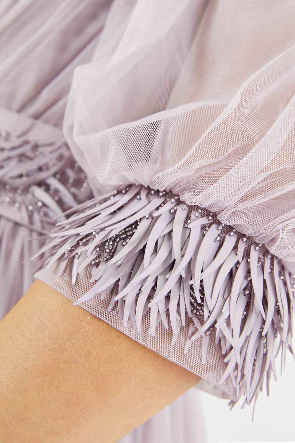 Soft Drape Cold-Shoulder Gown