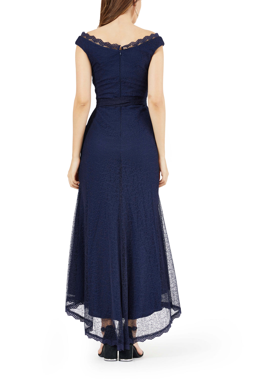 Elegant Embroidered Lace Gown