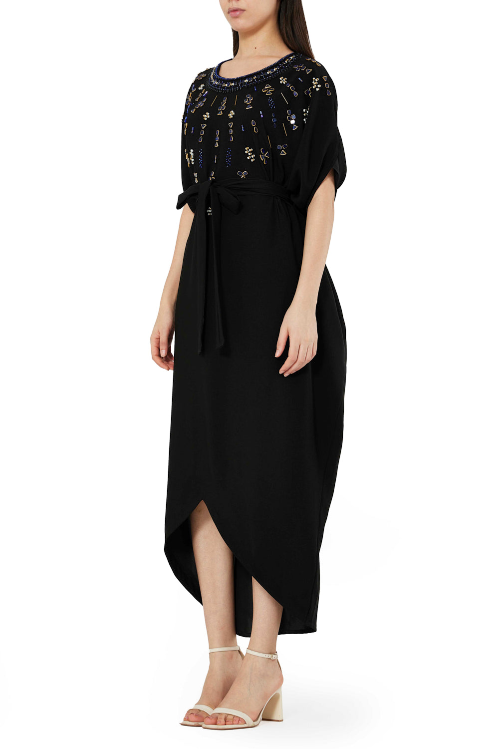 Embellished Kaftan Silhouette Dress