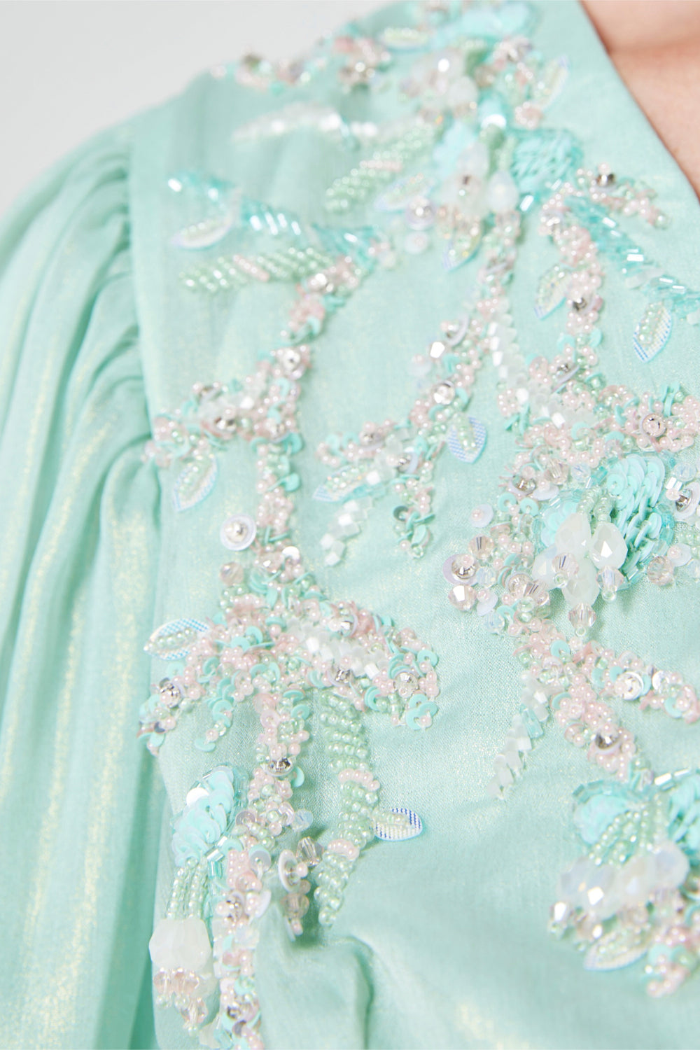 Billowing Sleeve Wrap Dress