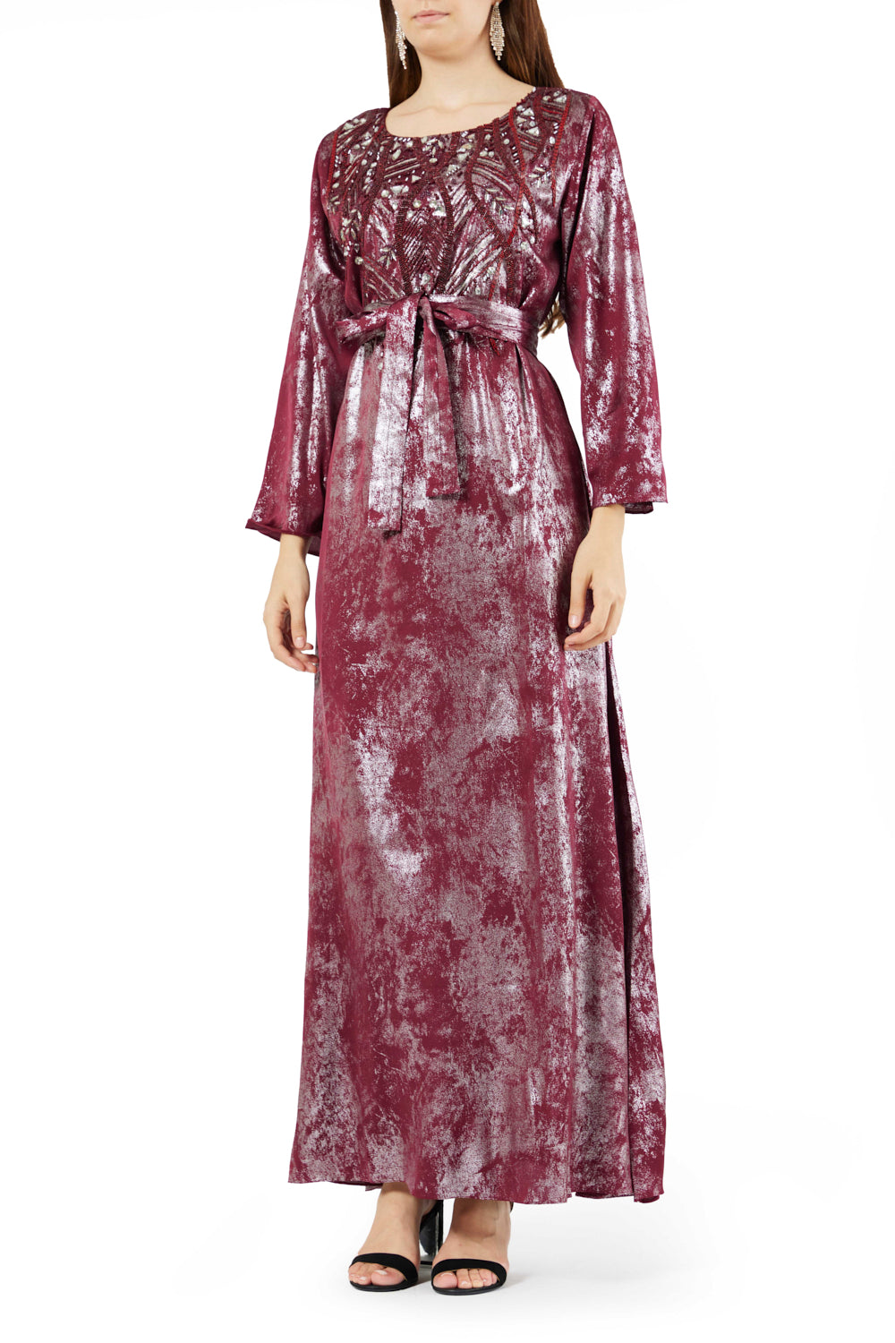 Shimmer Embellished Flowy Dress