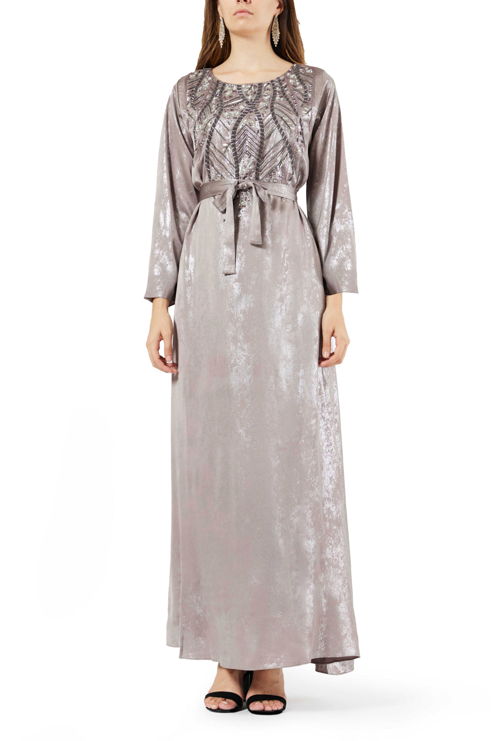 Shimmer Embellished Flowy Dress