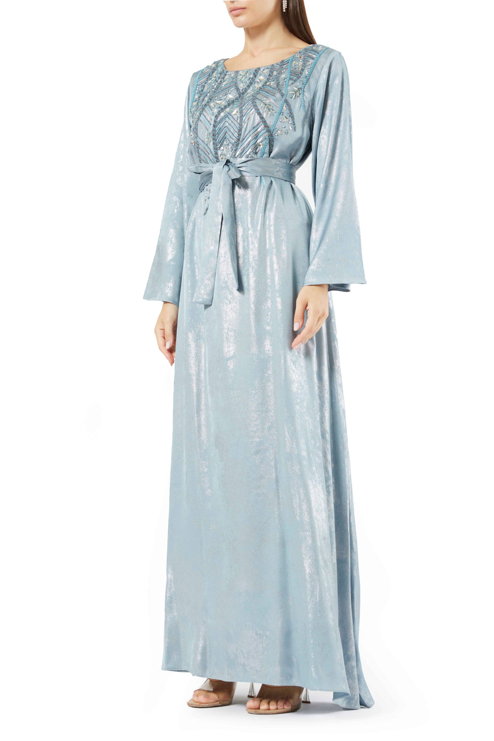 Shimmer Embellished Flowy Dress