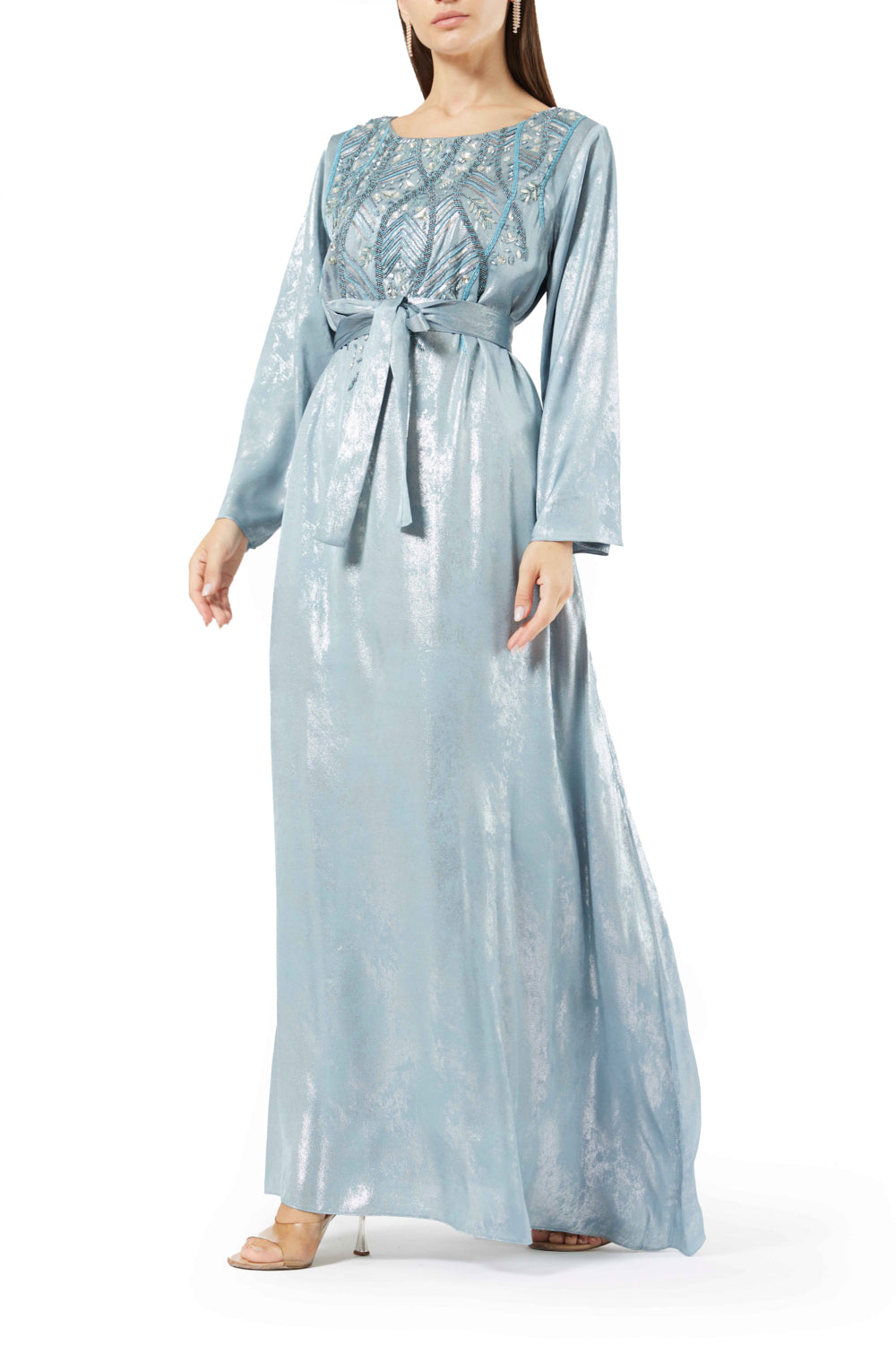 Shimmer Embellished Flowy Dress