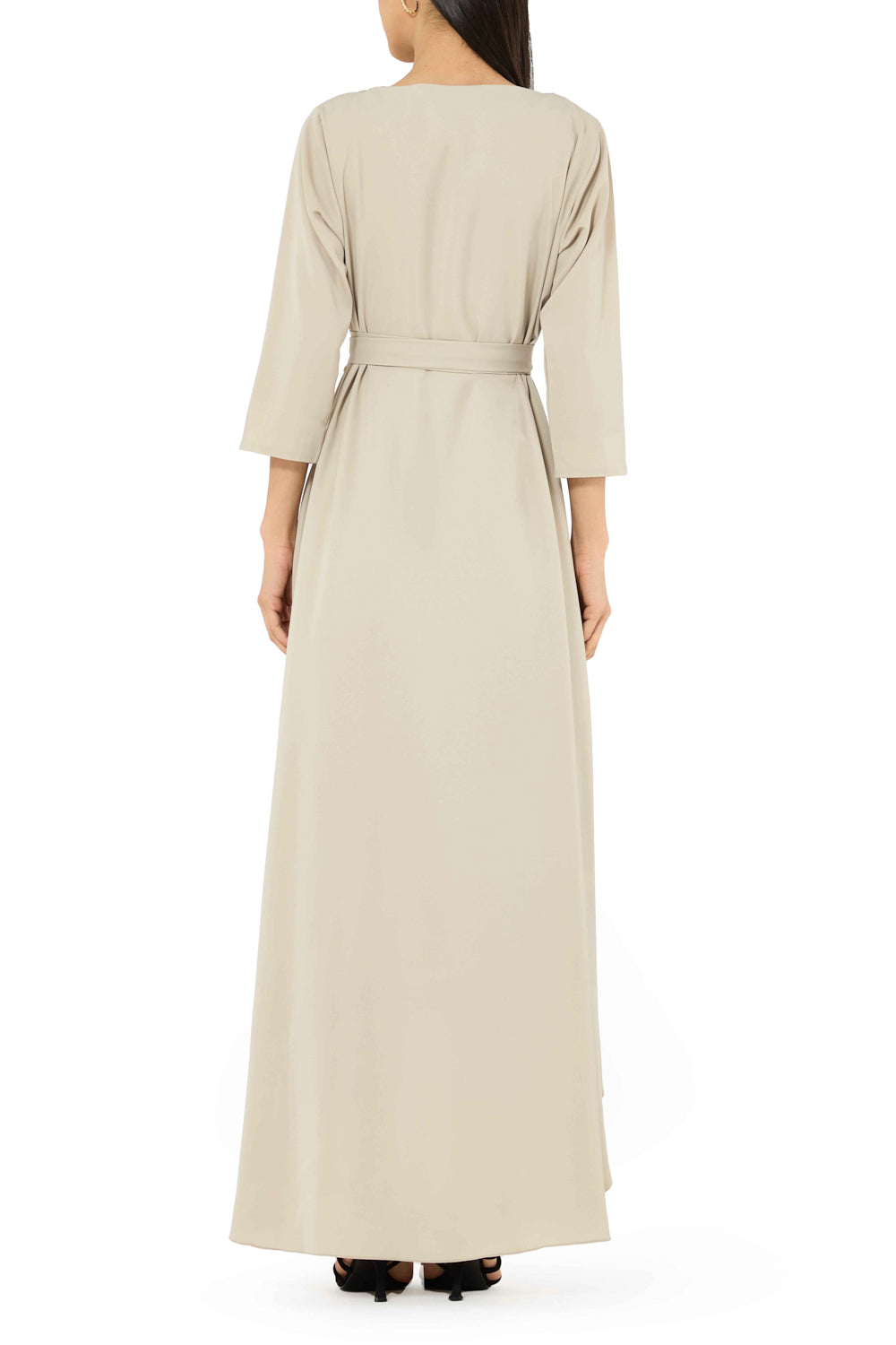 Floral Embroidered Belted Dress