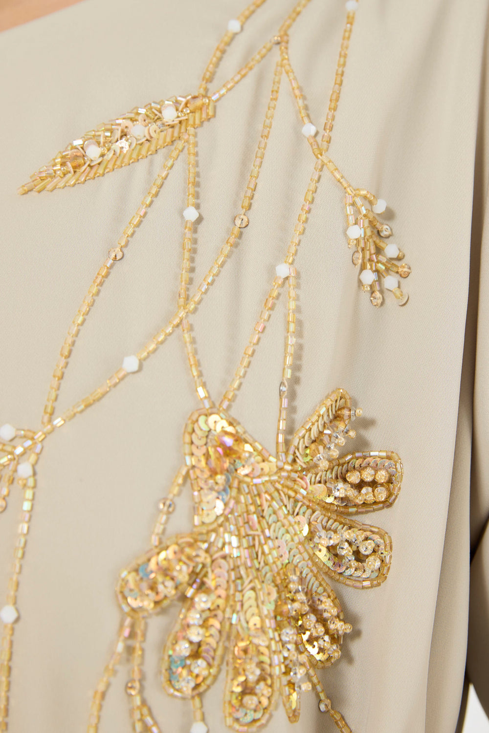 Floral Embroidered Belted Dress