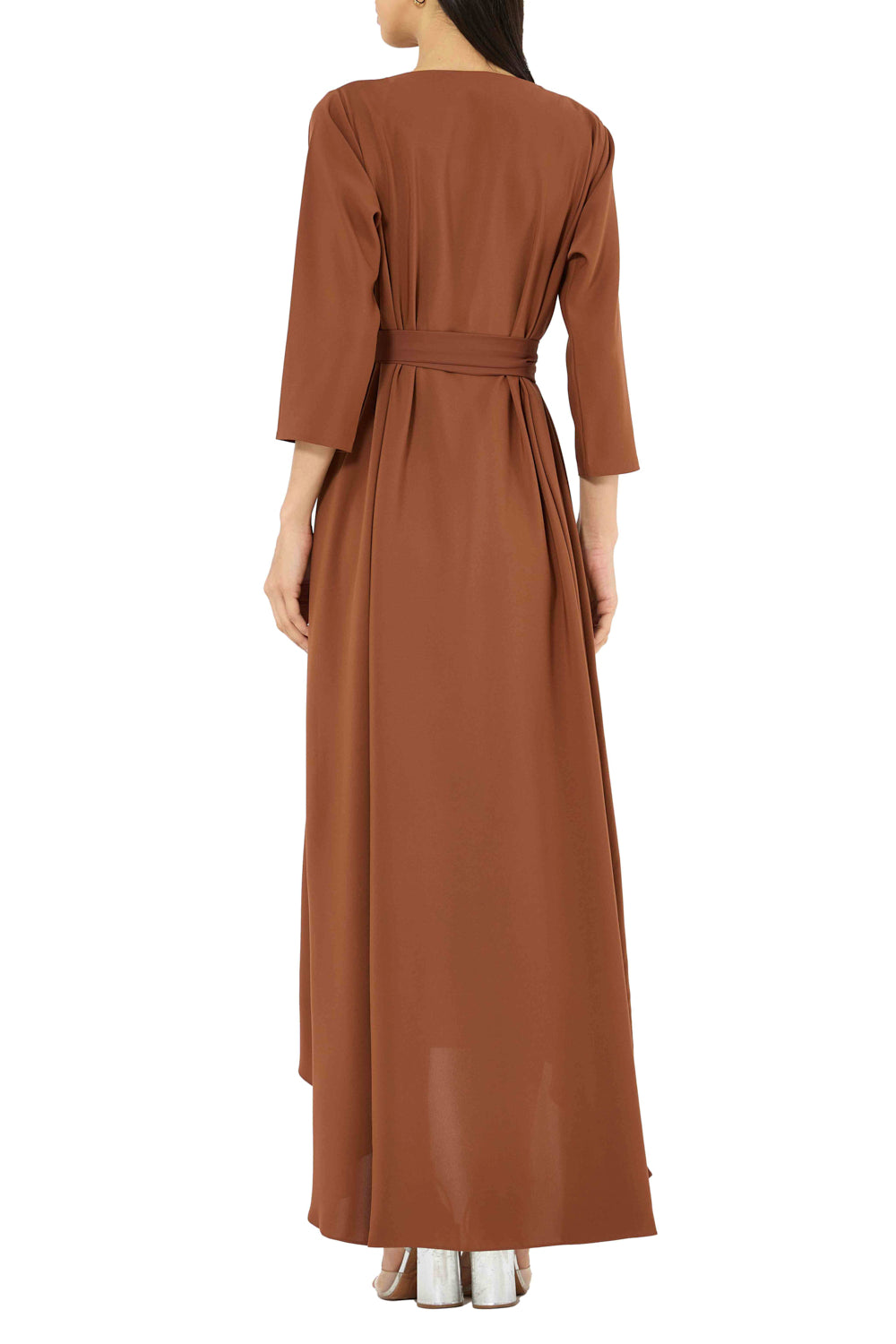 Floral Embroidered Belted Dress