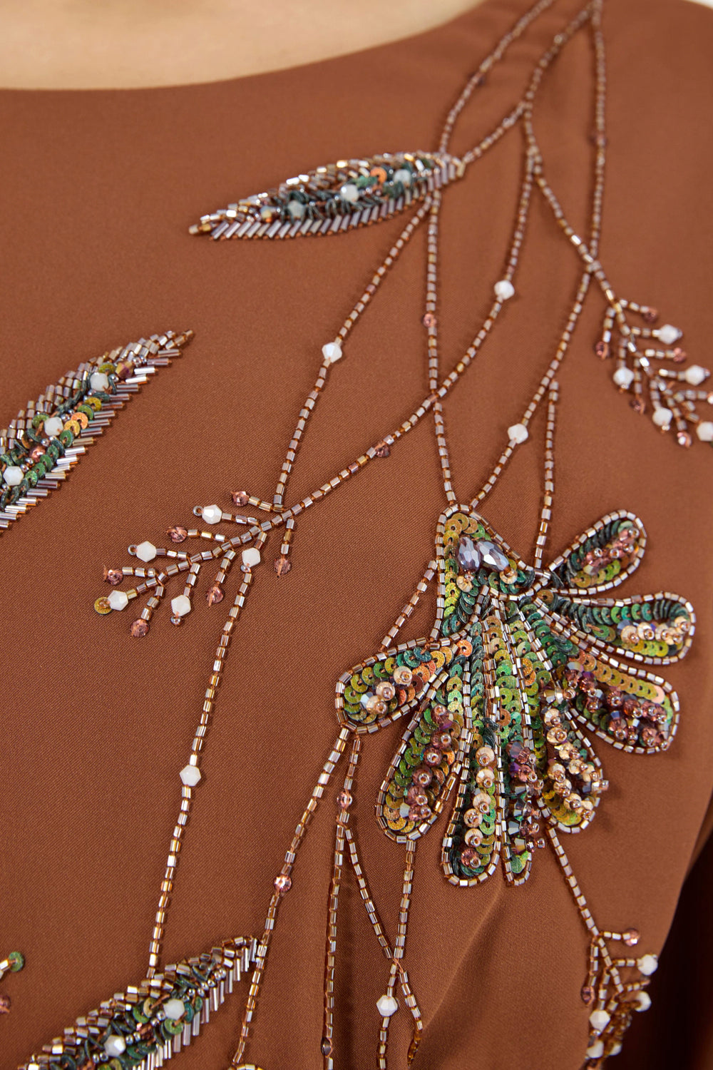 Floral Embroidered Belted Dress