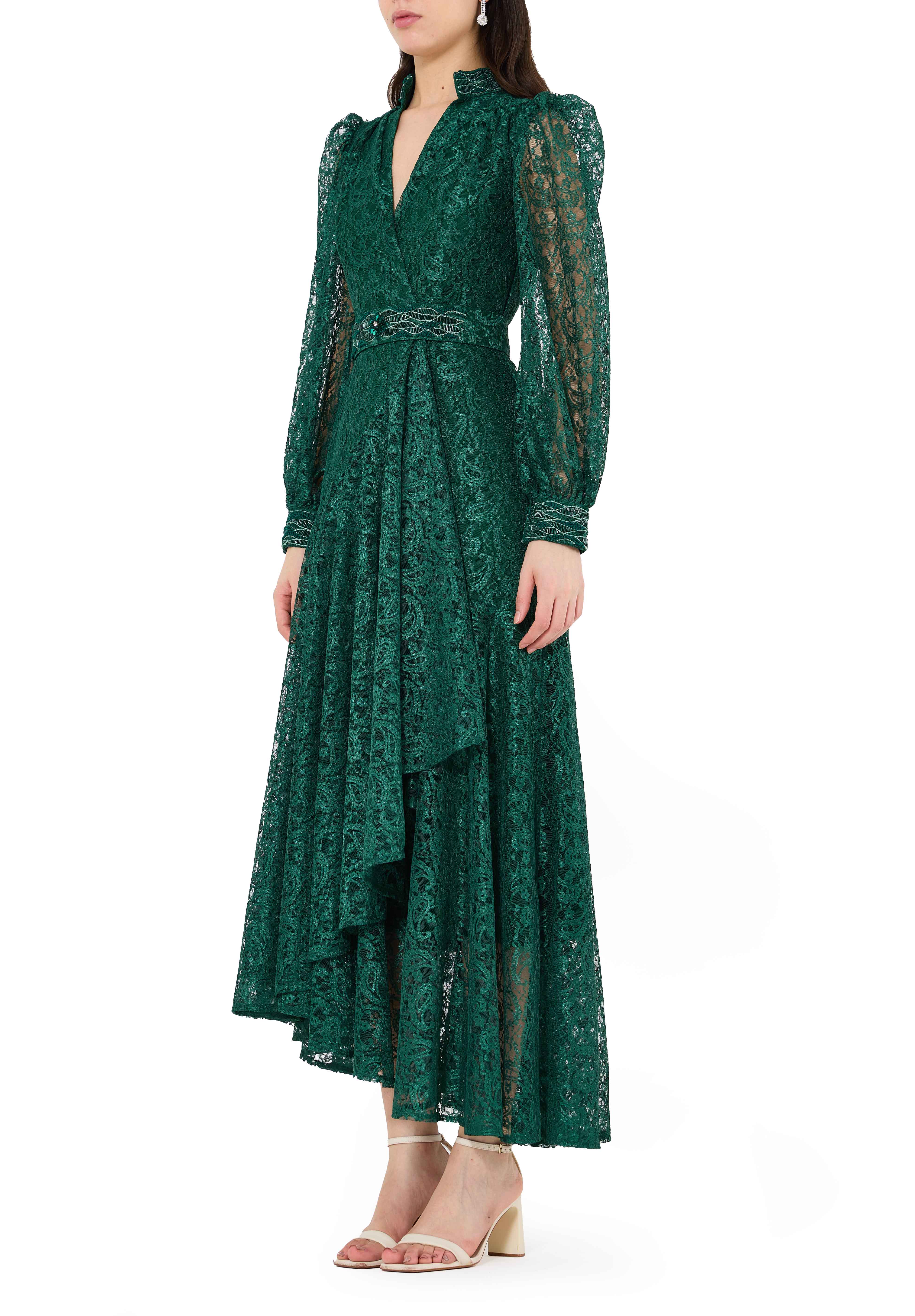 Layered Lace Midi Dress