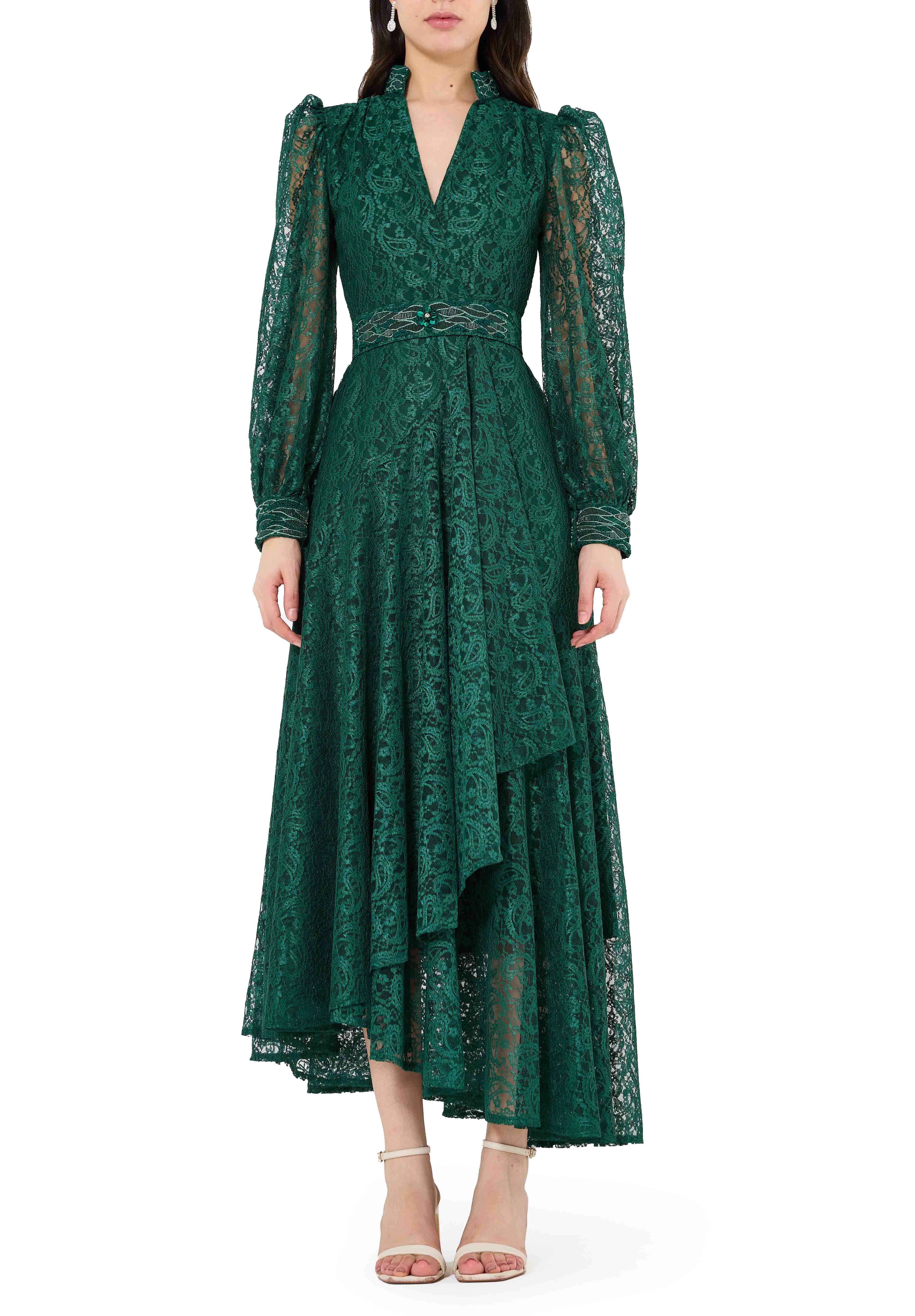 Layered Lace Midi Dress