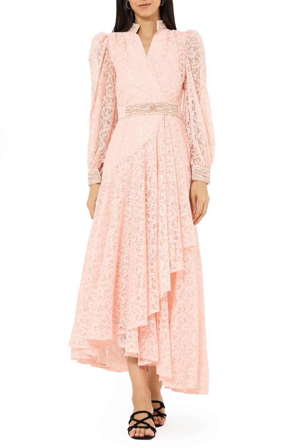 Layered Lace Midi Dress