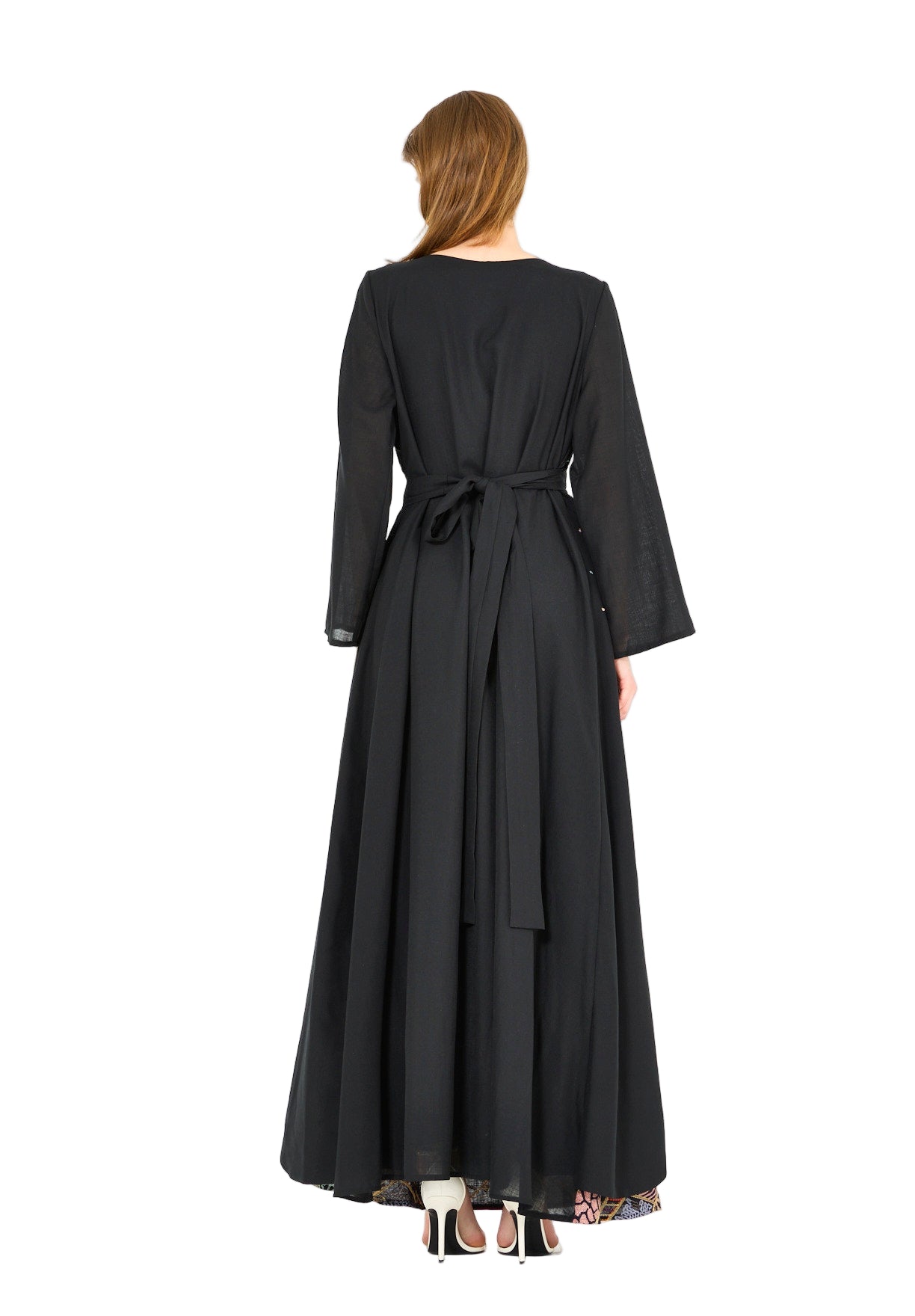 Abstract Embroidered Overlay Jalabiya