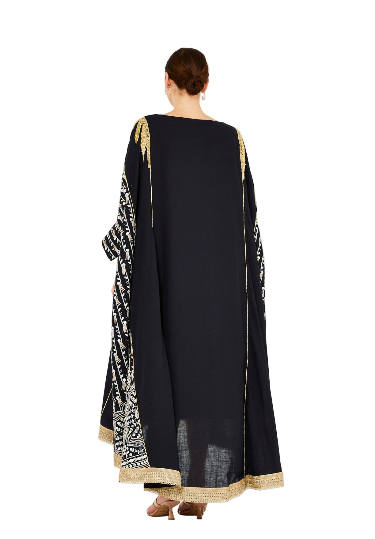 Majestic Embroidered Gold Accent Jalabiya