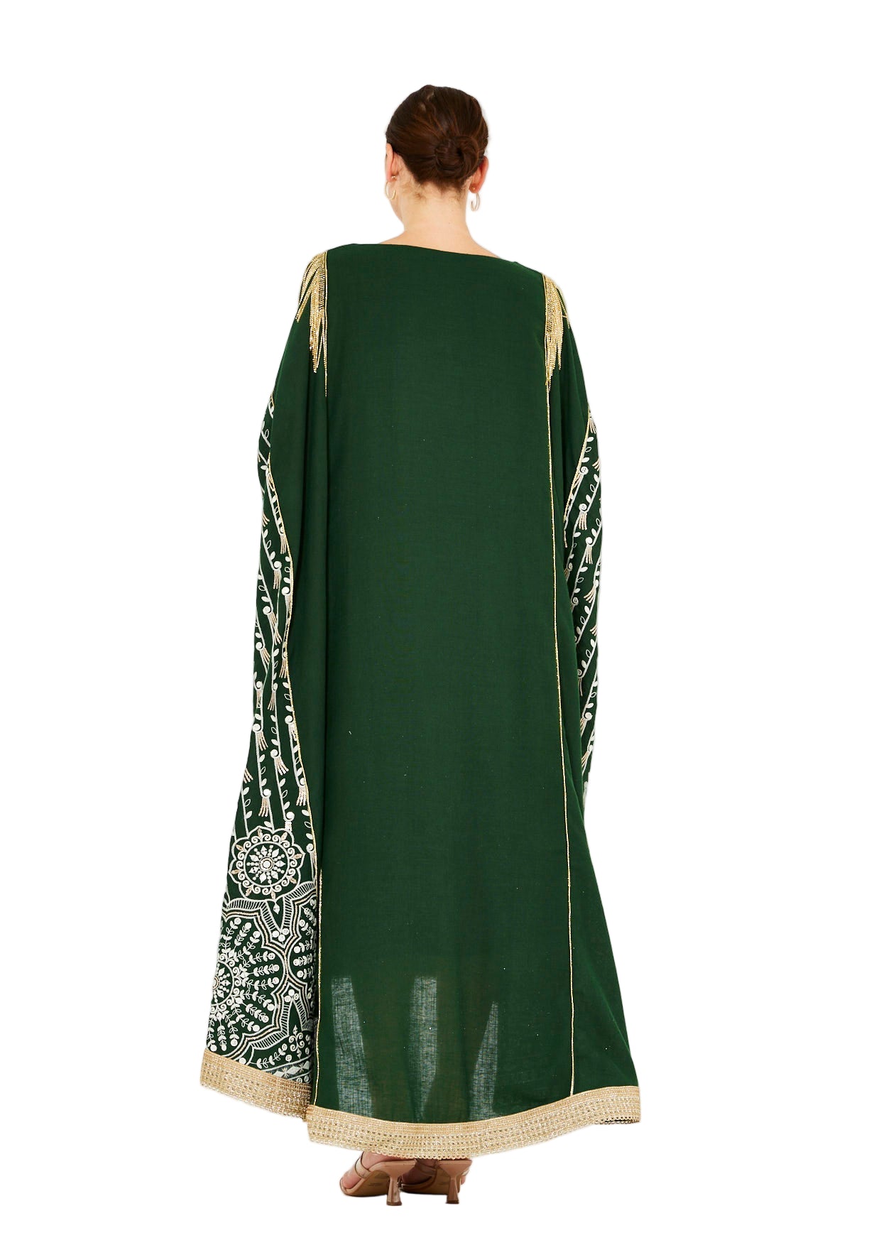 Majestic Embroidered Gold Accent Jalabiya