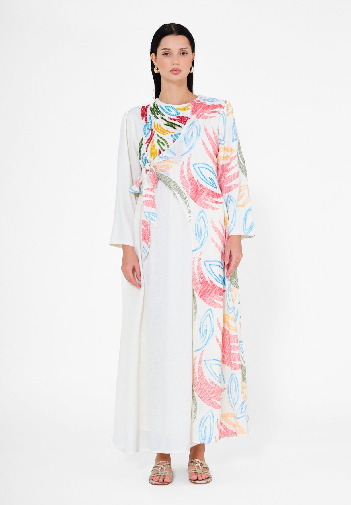 Modern Elegance Embroidered Jalabiya