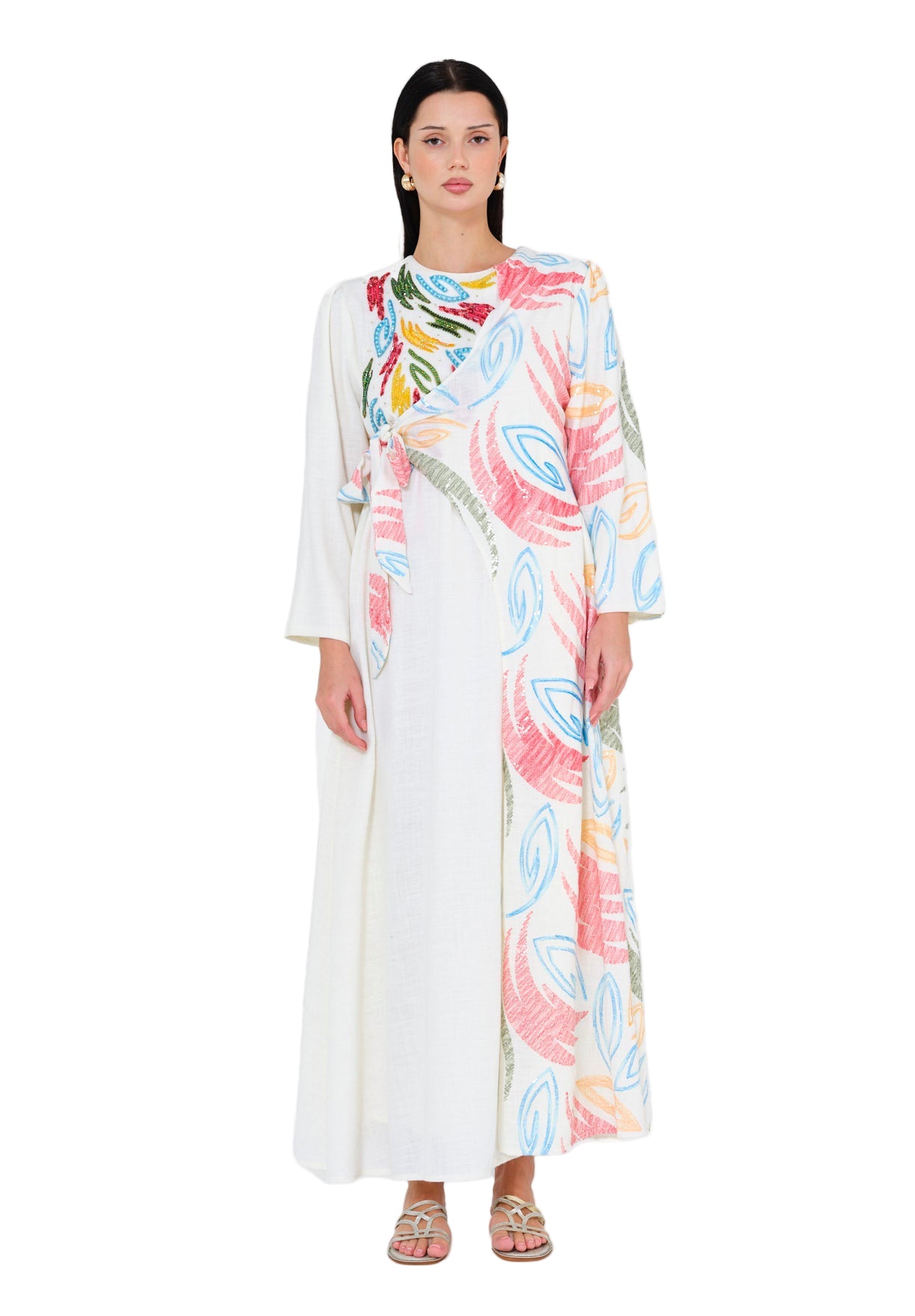 Modern Elegance Embroidered Jalabiya