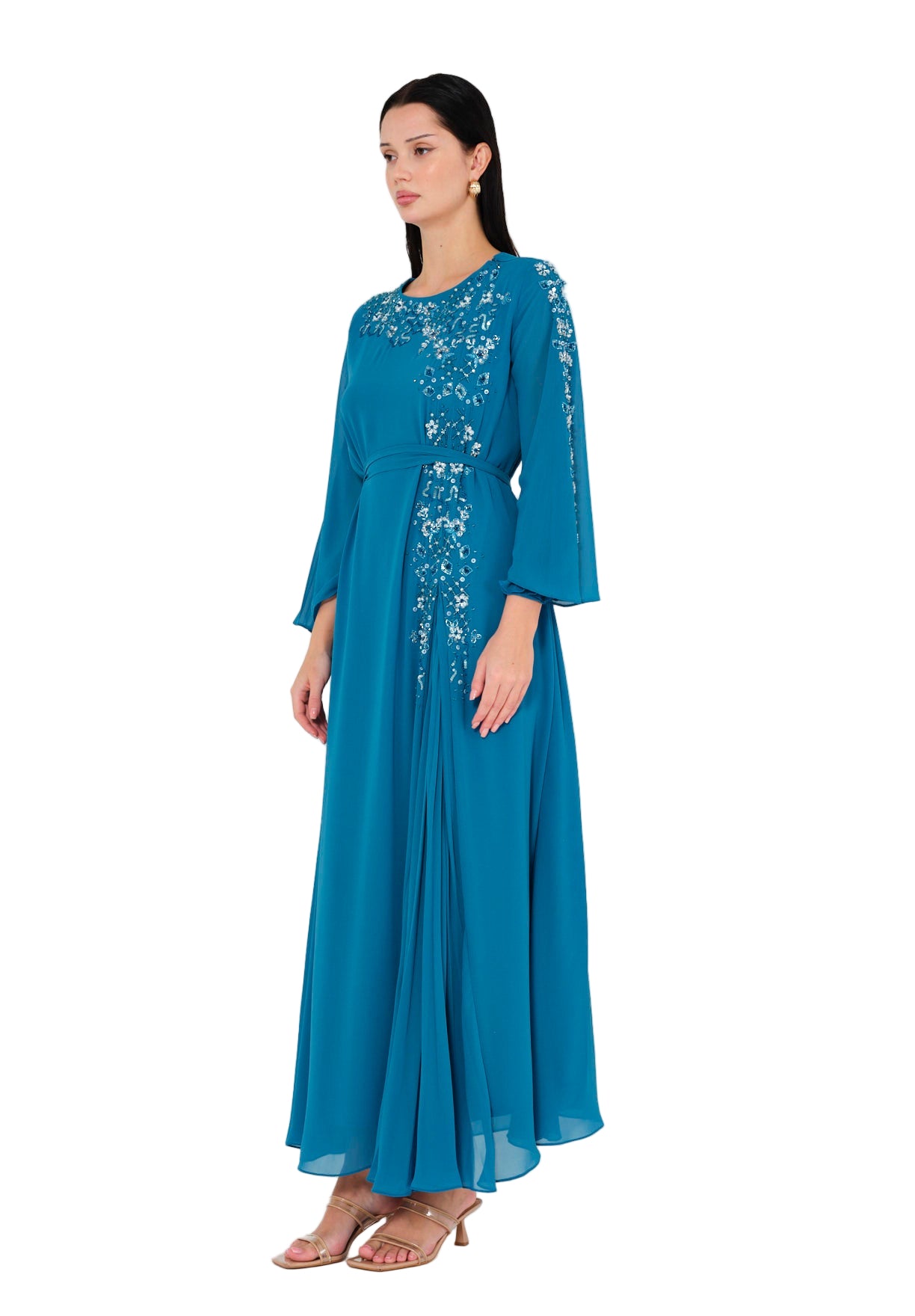 Blush Bloom Embellished Gown