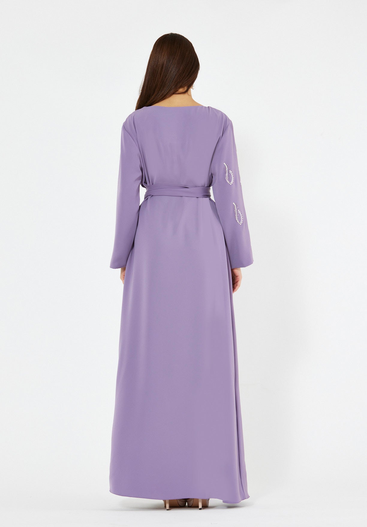 Beaded Droplet Embellished Flowy Dress