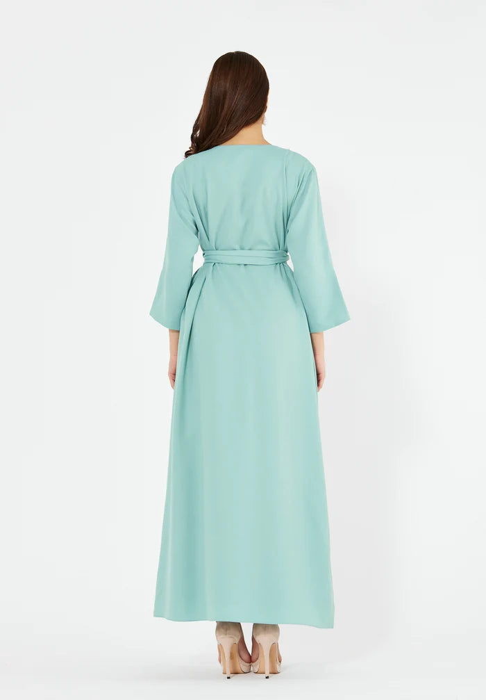 Embellished Belted Maxi Dress