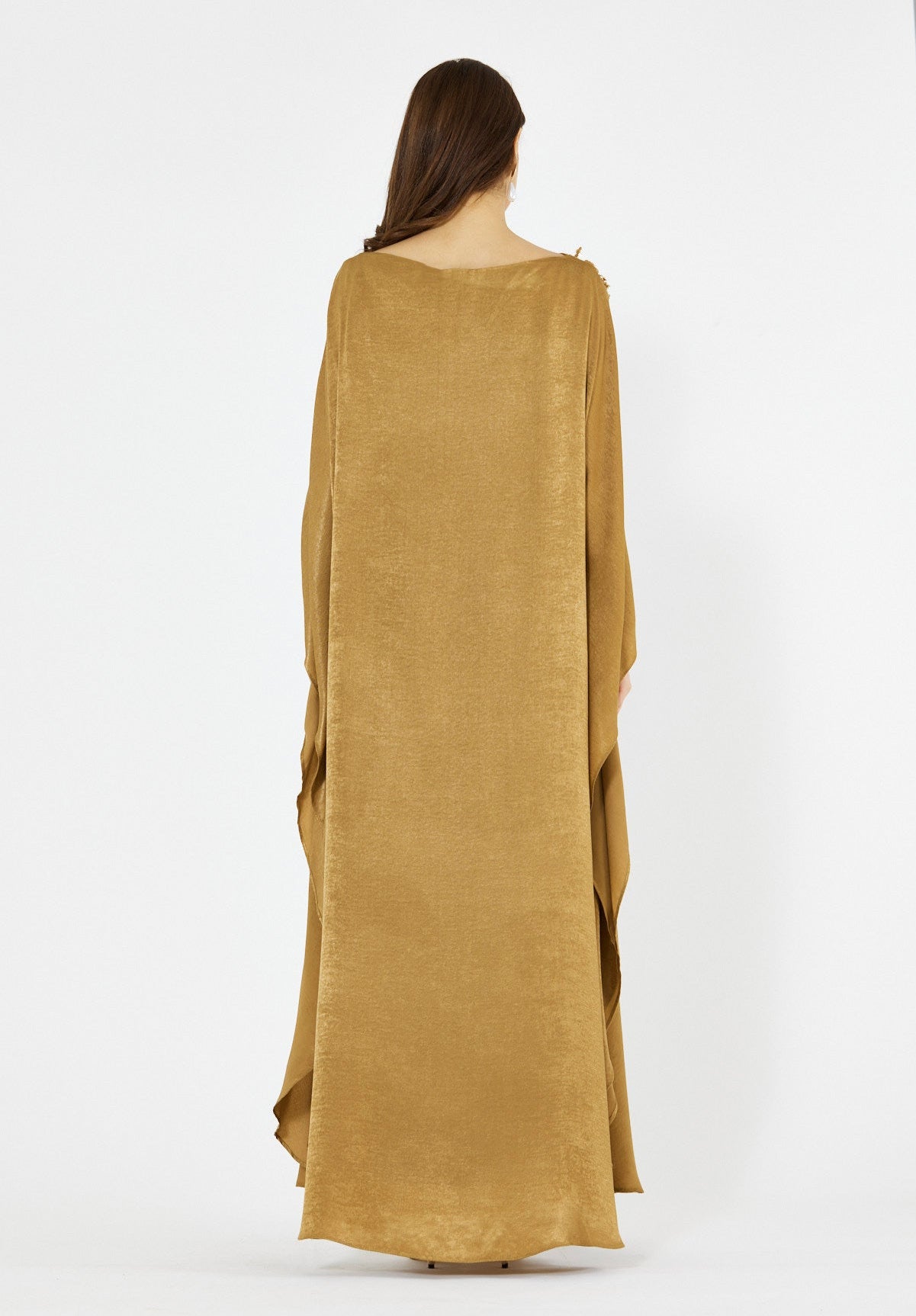 Sculpted Shoulder Bloom Embellished Dress