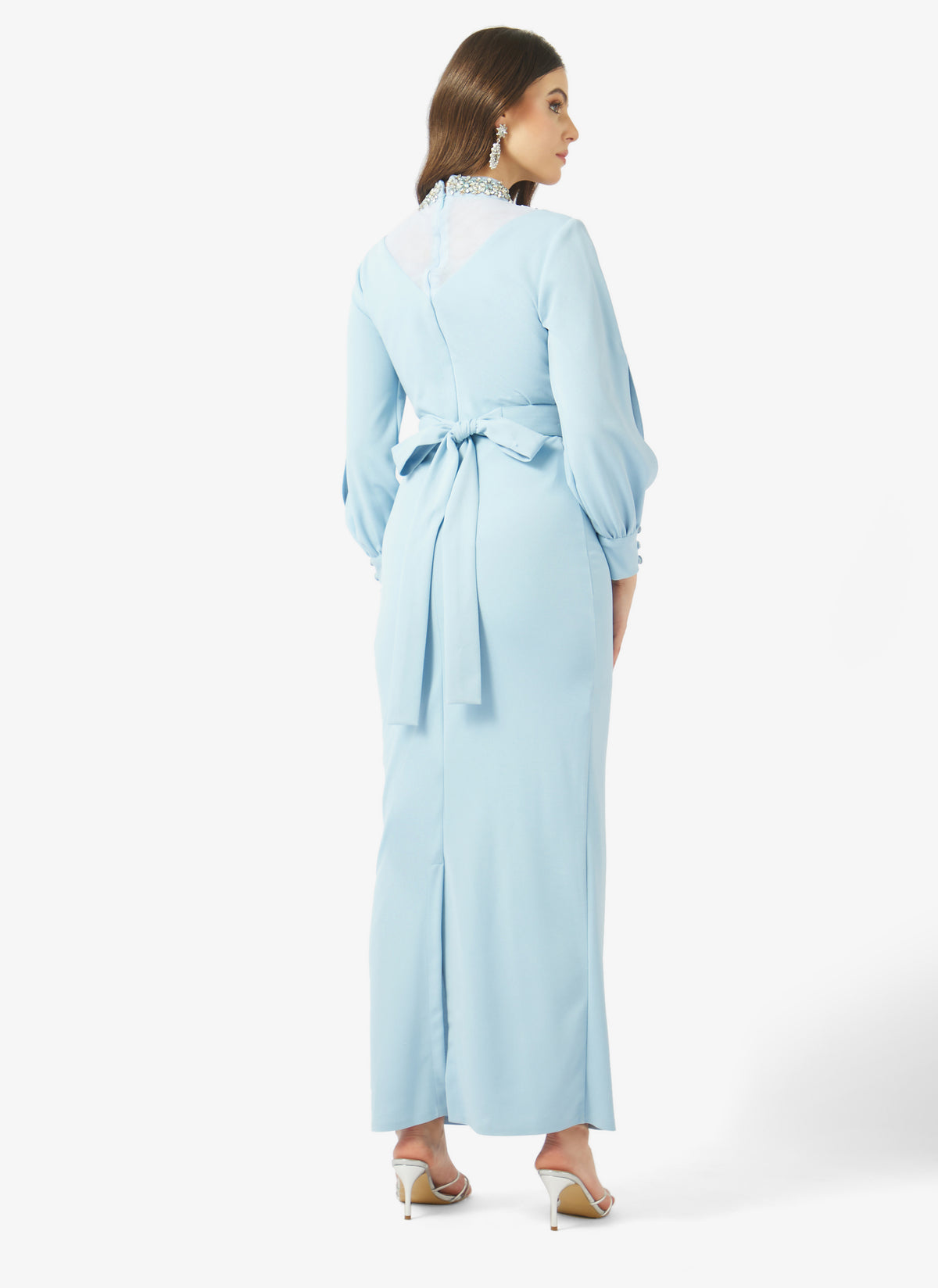 Embellished High Neck Dress