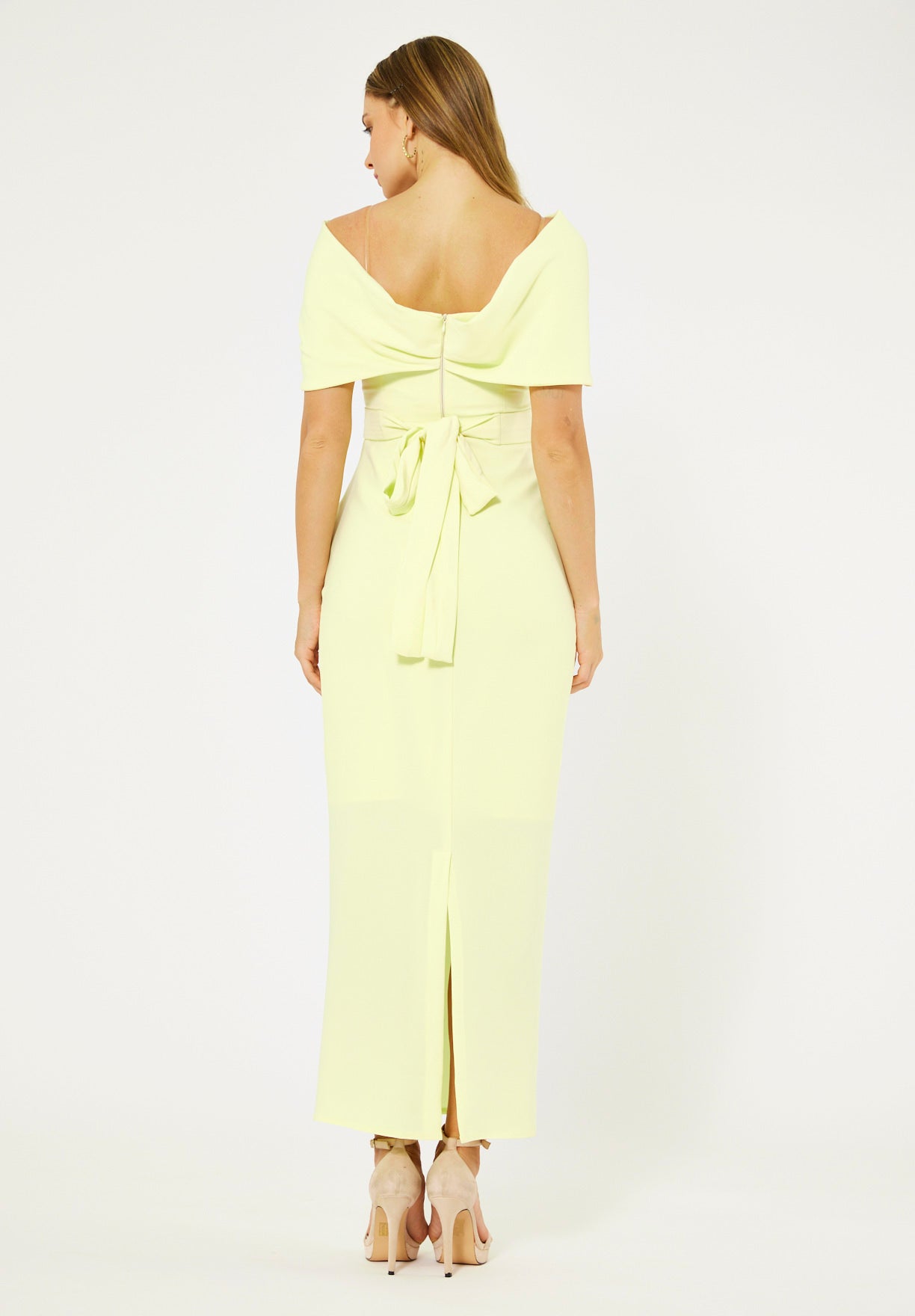 Off-The-Shoulder Draped Embellished Crepe Gown