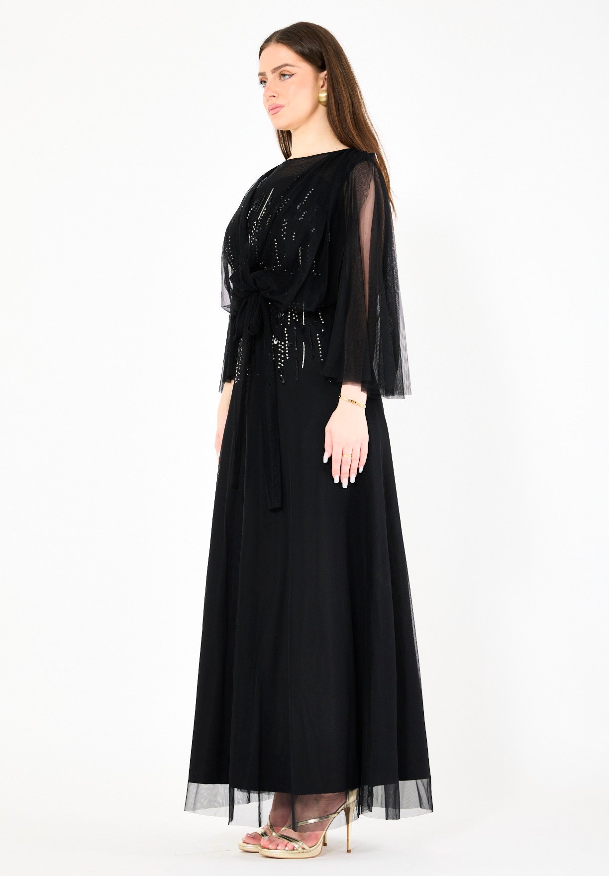 Starlit Grace Tulle Maxi Dress