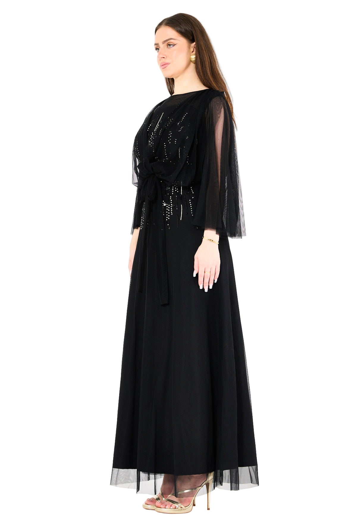 Starlit Grace Tulle Maxi Dress