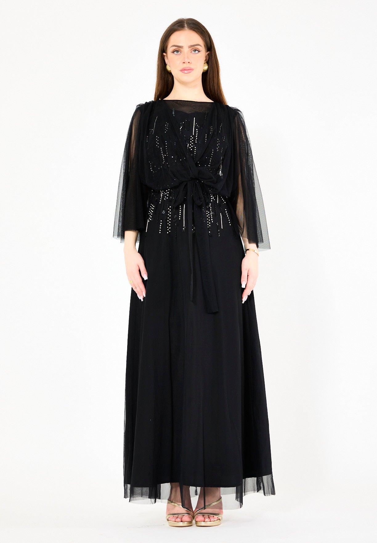Starlit Grace Tulle Maxi Dress