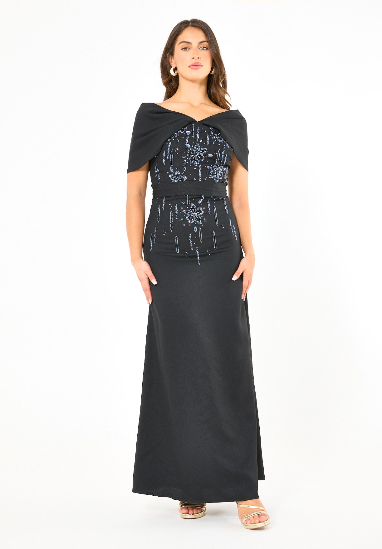 Radiant Poise Off-Shoulder Gown