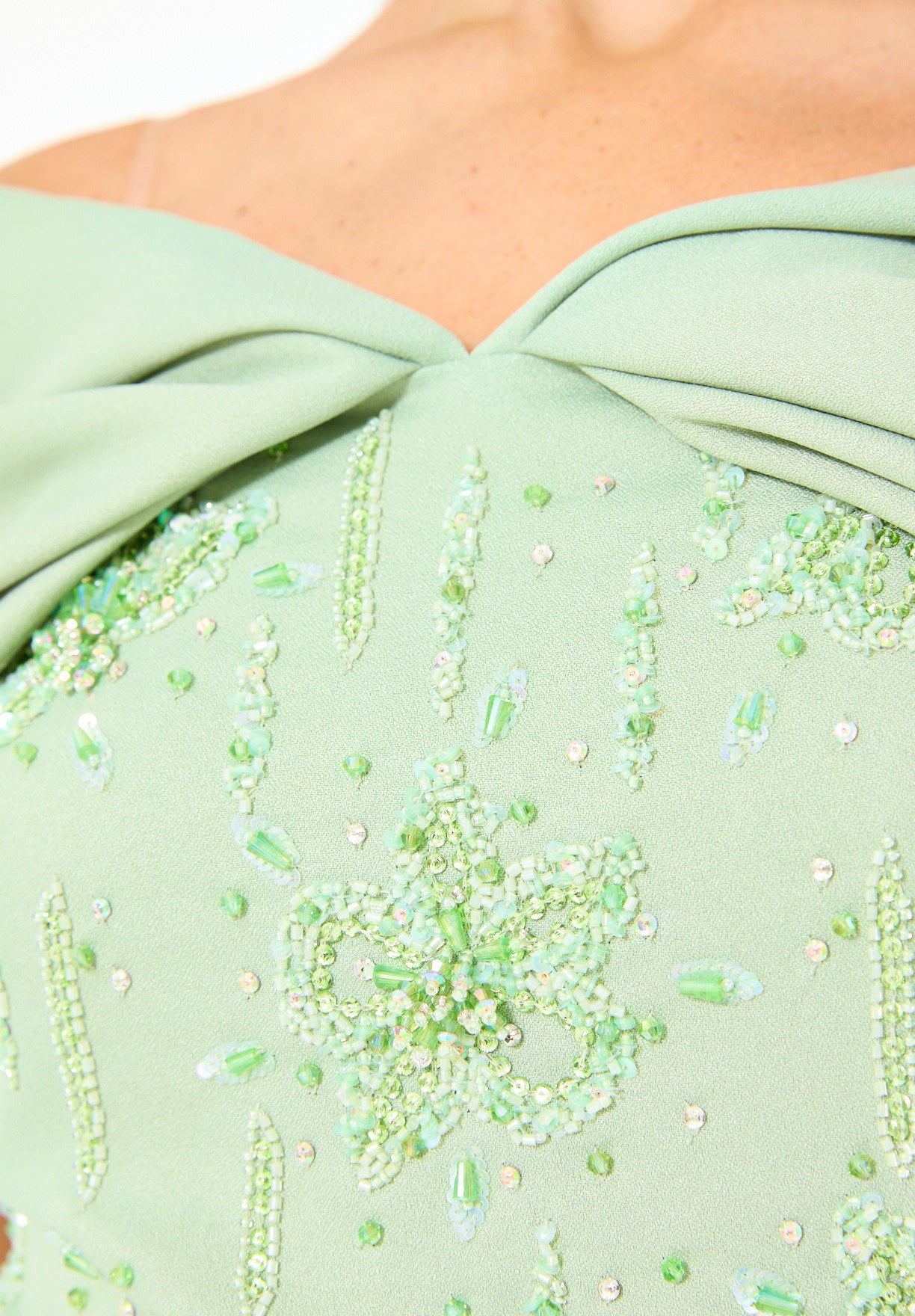 Radiant Poise Off-Shoulder Gown