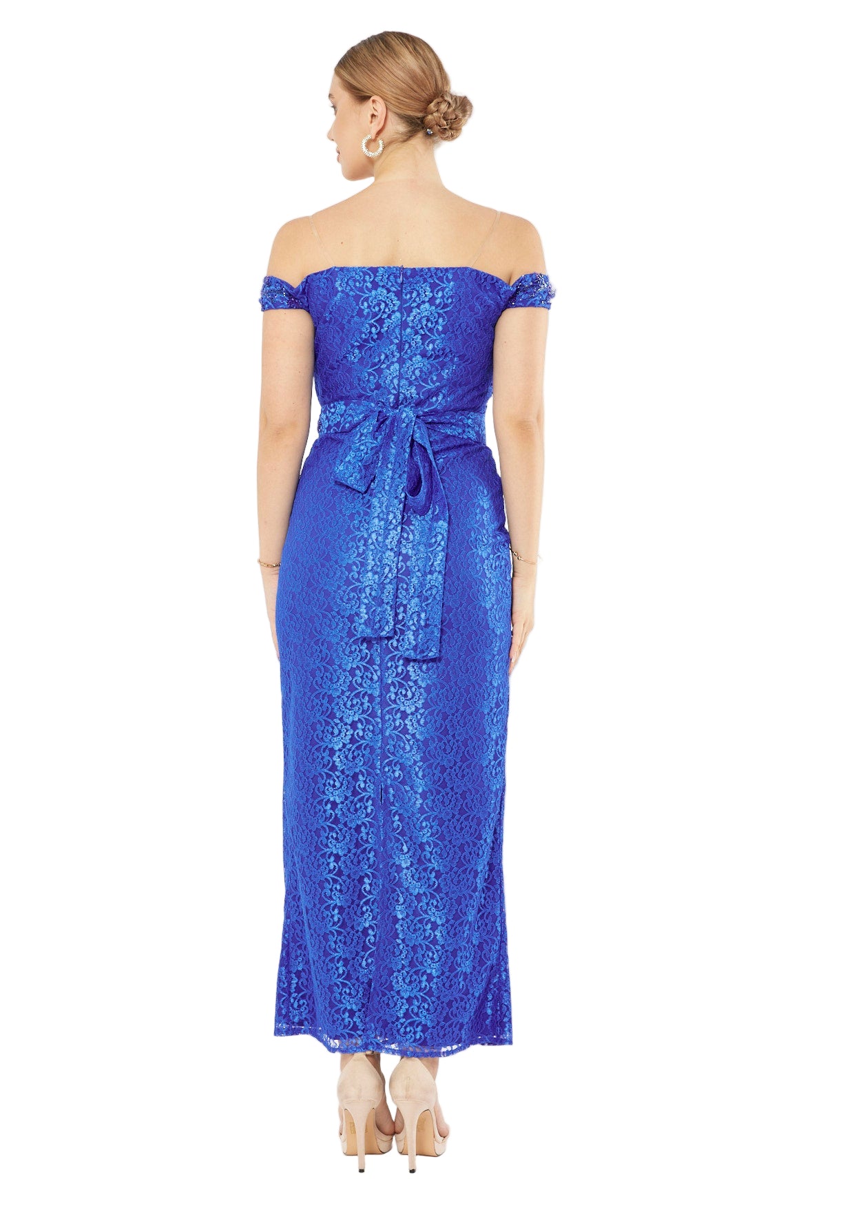 Floral Lace Column Dress