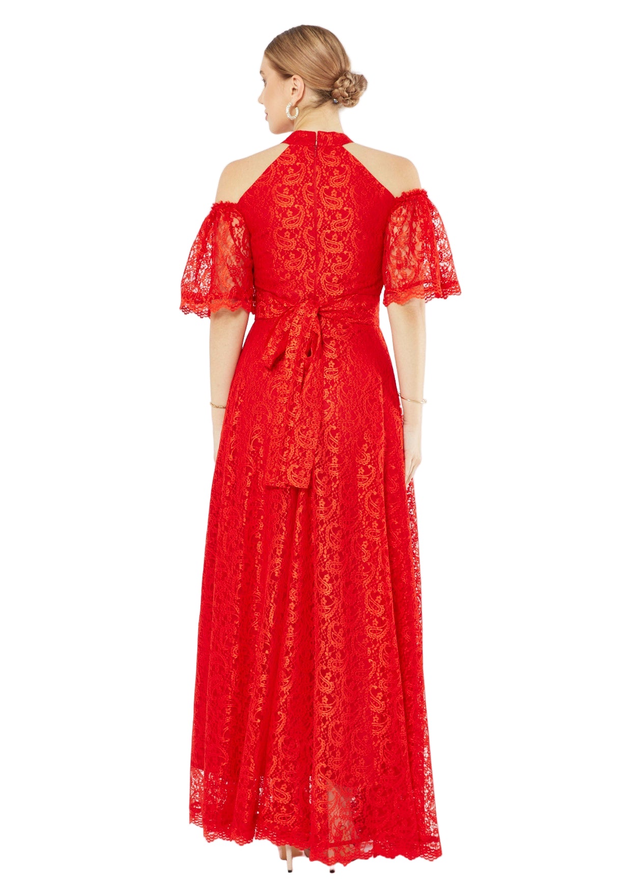 Petal Lace Embroidered Radiant Dress